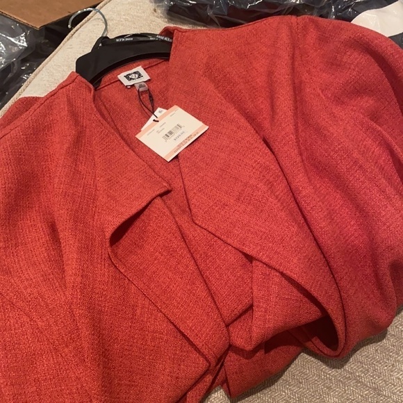 Anne Klein Drape Front Open Jacket - Picture 3 of 3